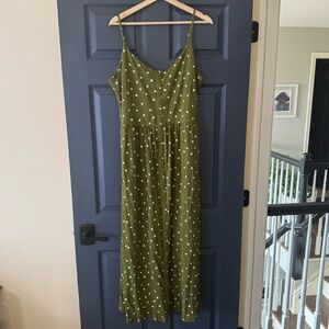 Green Polka Dot Maxi Dress